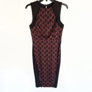 Rachel Roy Black & Maroon Detail Sleeveless Dress